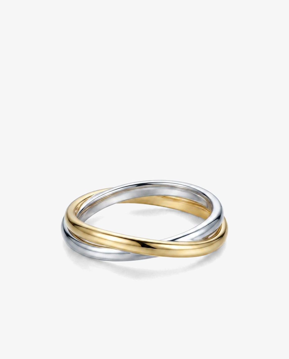 Two-Tone Twisted Ring