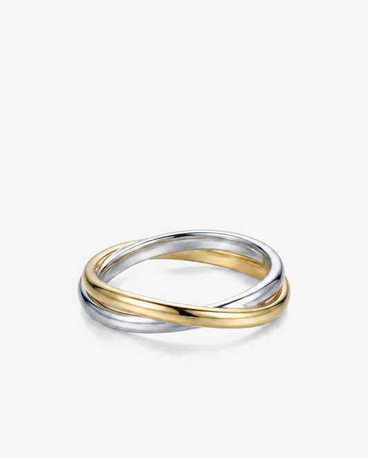 Two-Tone Twisted Ring