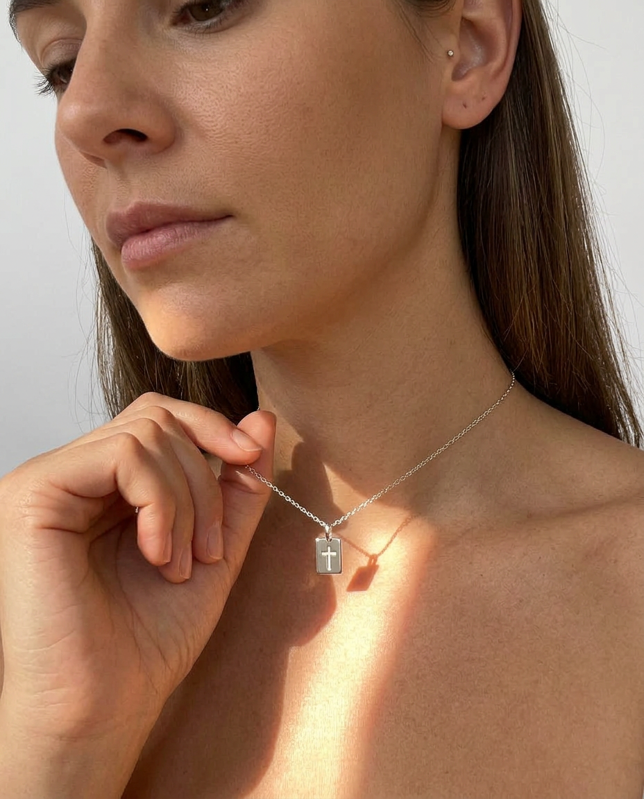 Cross Medallion Pendant Necklace