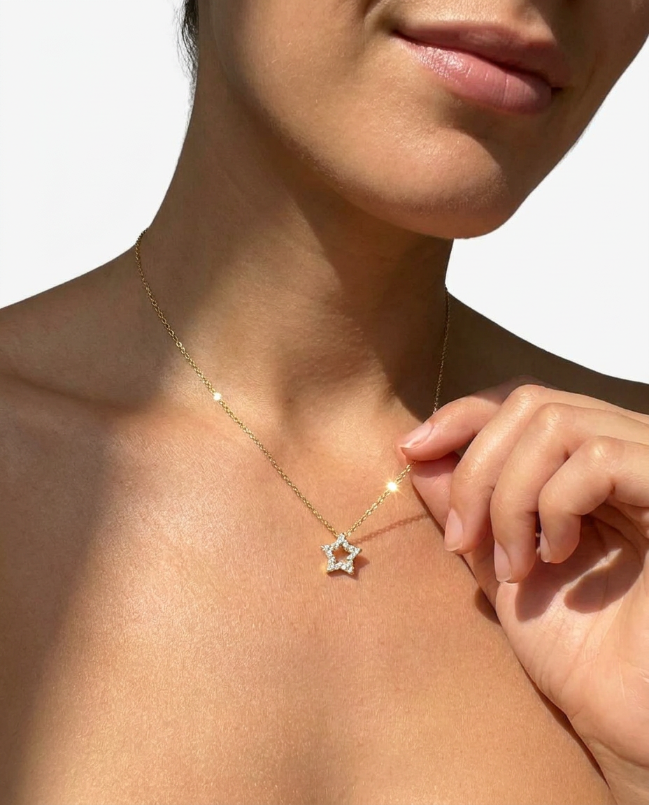 Pavé Star Pendant Necklace