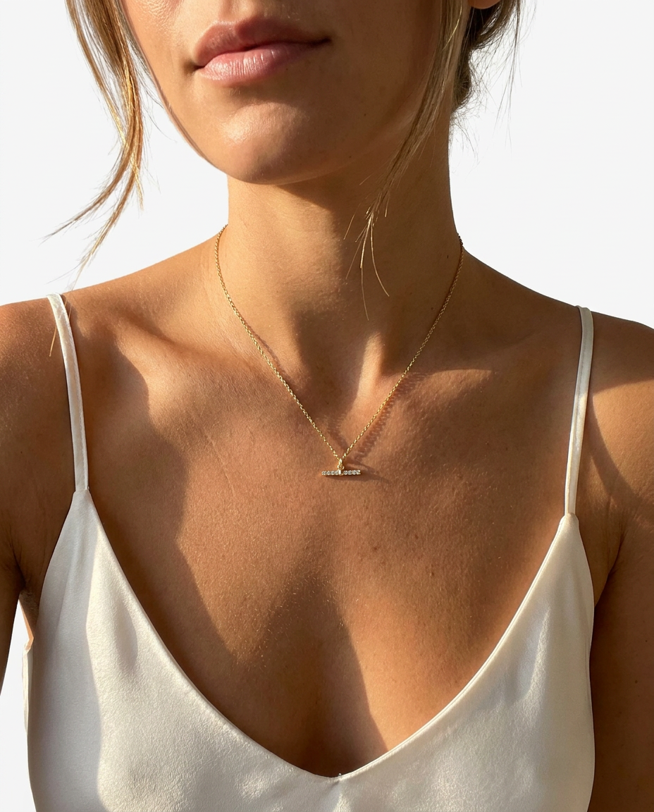 Pavé Bar Necklace