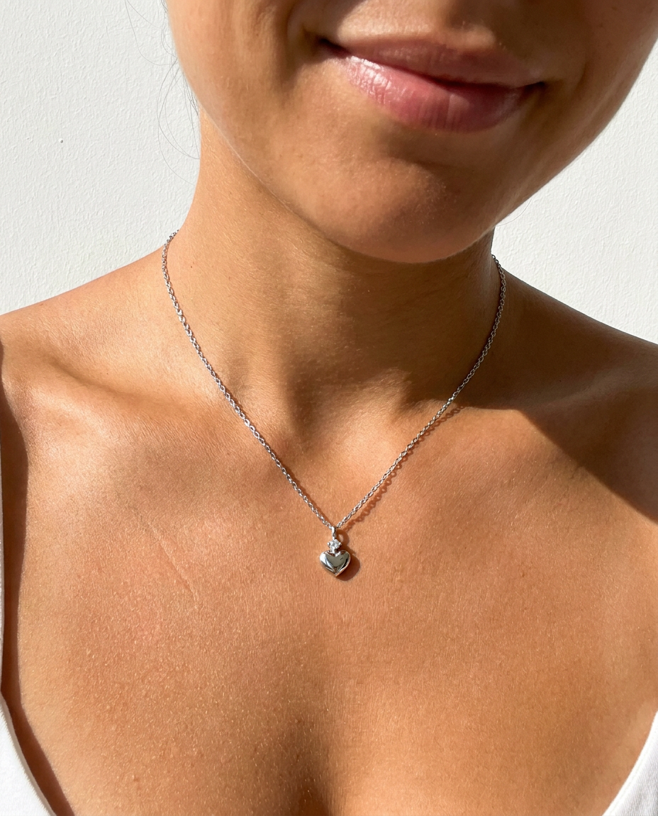 Diamond Heart Pendant Necklace