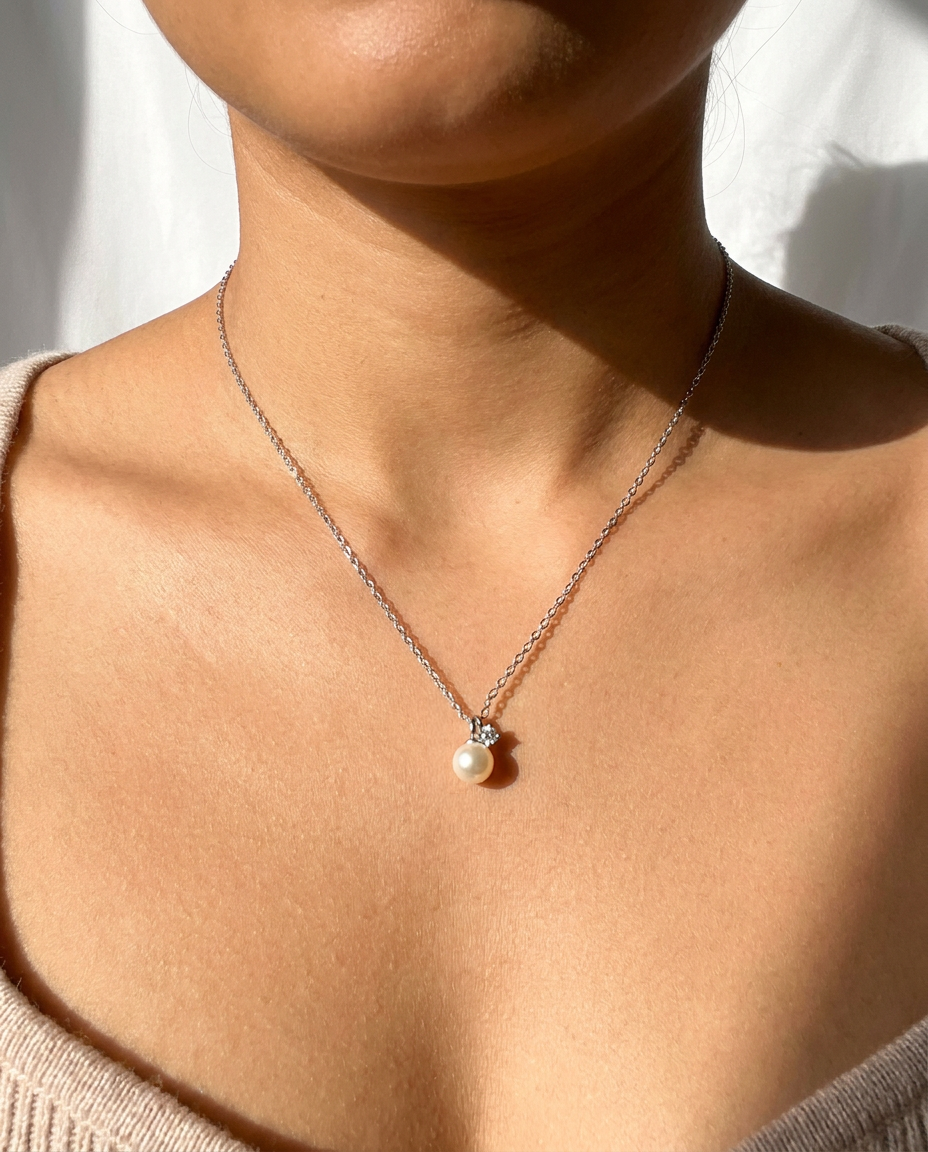 Pearl & Diamond Necklace