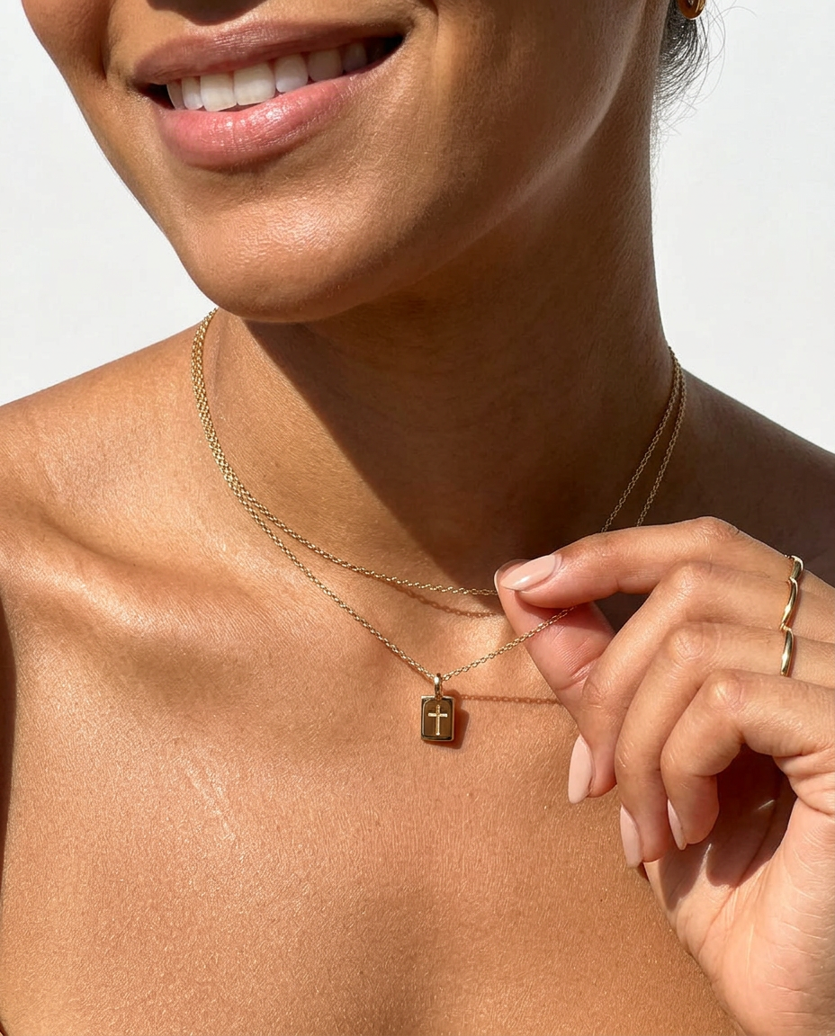 Cross Medallion Pendant Necklace