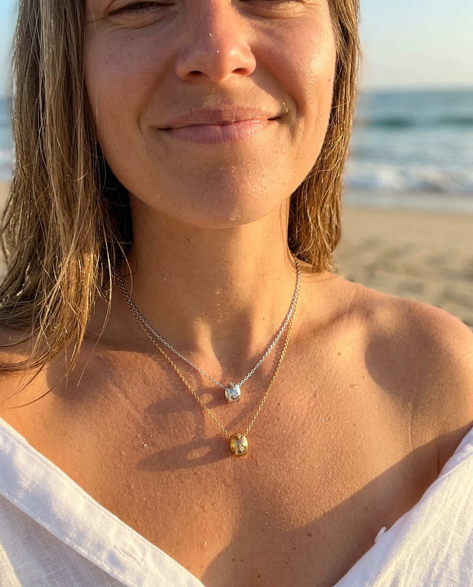 Pebble Charm Pendant Necklace
