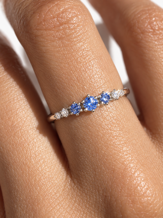 Blue Zircon Ring