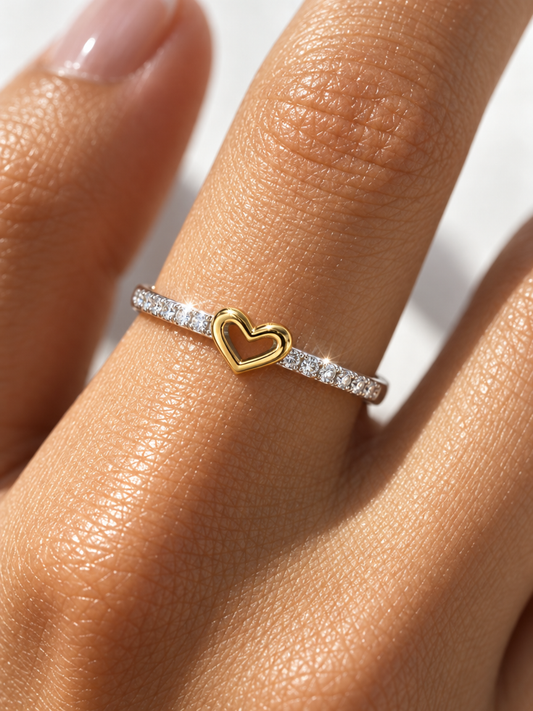 Infinity & Heart Ring
