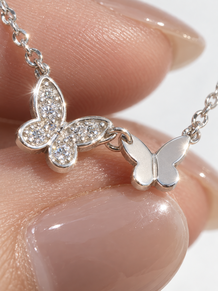 Twin Butterfly Necklace