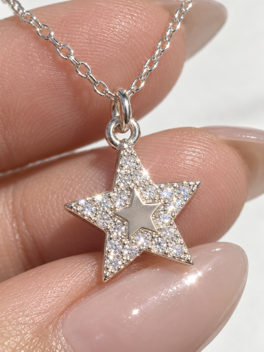 Pavé Star Necklace