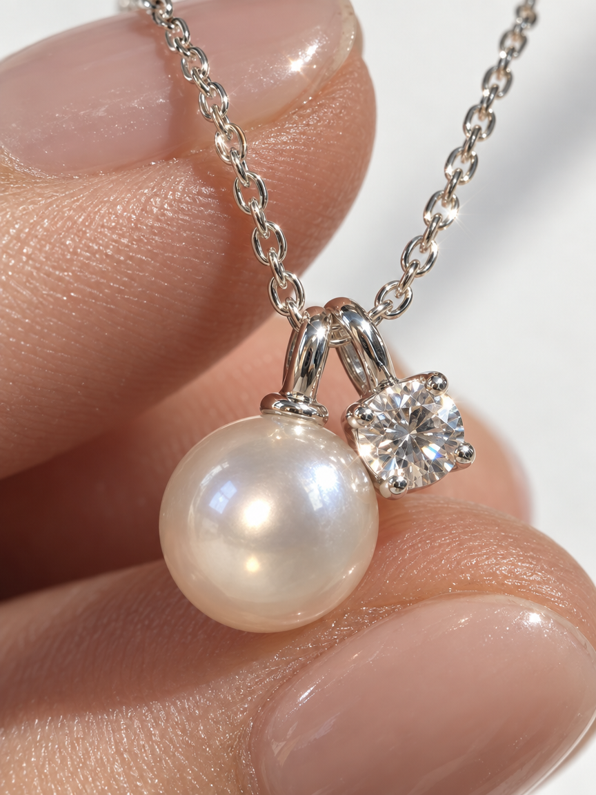 Pearl & Sparkle Necklace