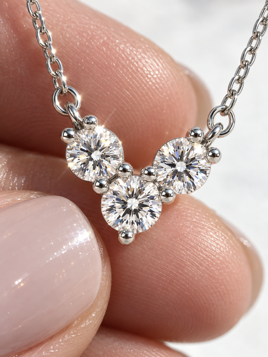 Heart Chevron Necklace