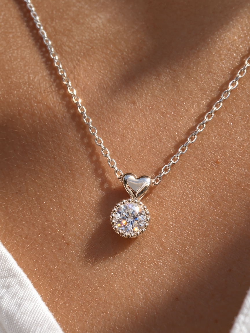 Halo Heart Necklace