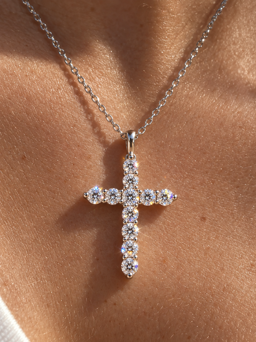 Pavé Cross Necklace