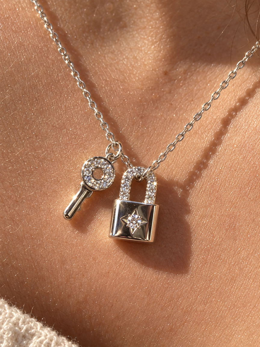 Heart & Key Necklace
