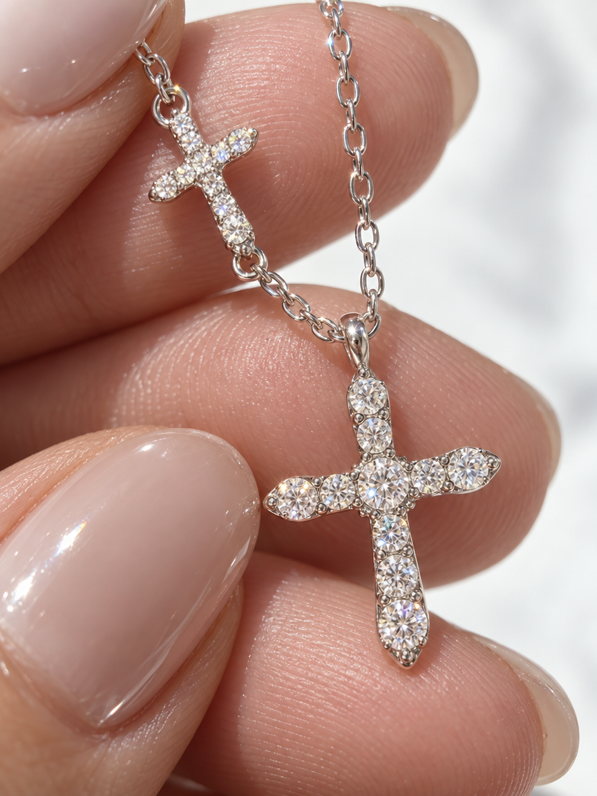 Twin Cross Necklace