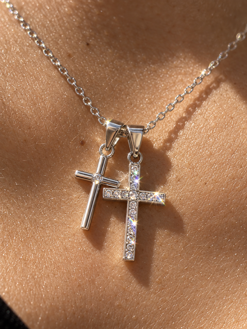 Layered Cross Necklace