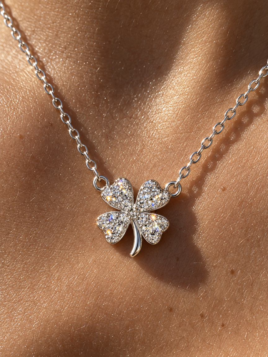 Sparkle Clover Necklace