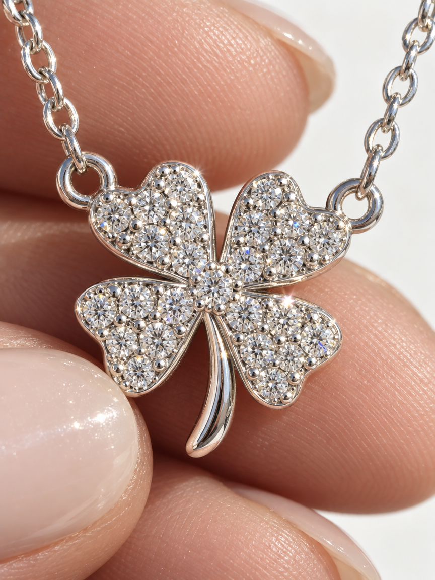 Sparkle Clover Necklace
