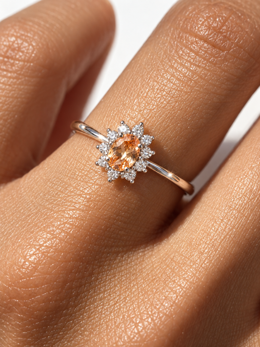 Golden Crystal Ring