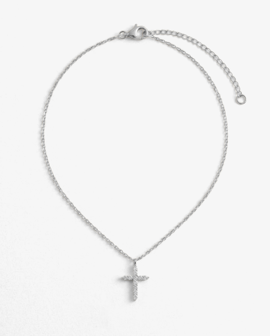 Pavé Cross & Rope Necklace Set