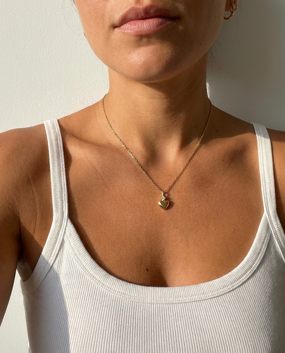 Diamond Heart Pendant Necklace