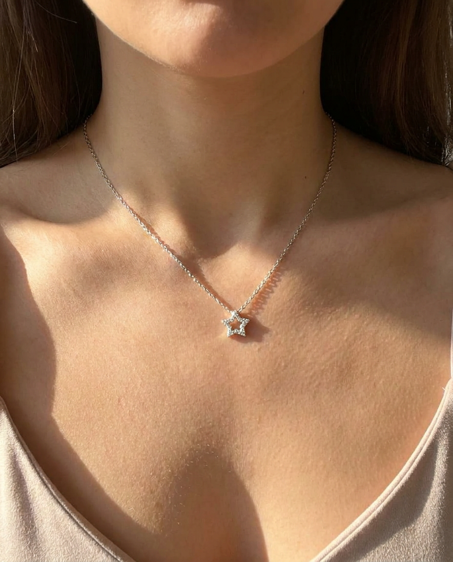 Pavé Star Pendant Necklace