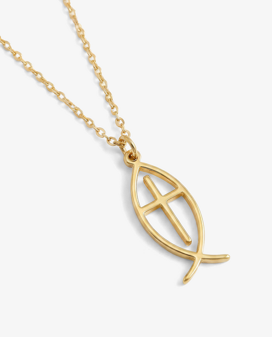Pesce Cross Necklace