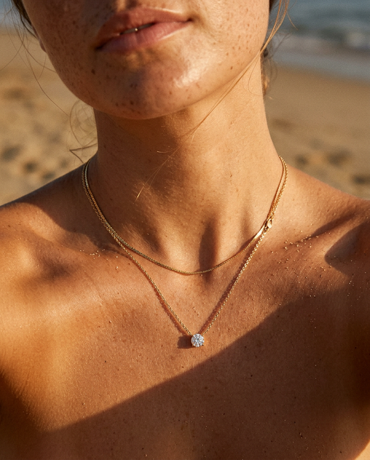 Solitaire & S-Chain Necklace Set