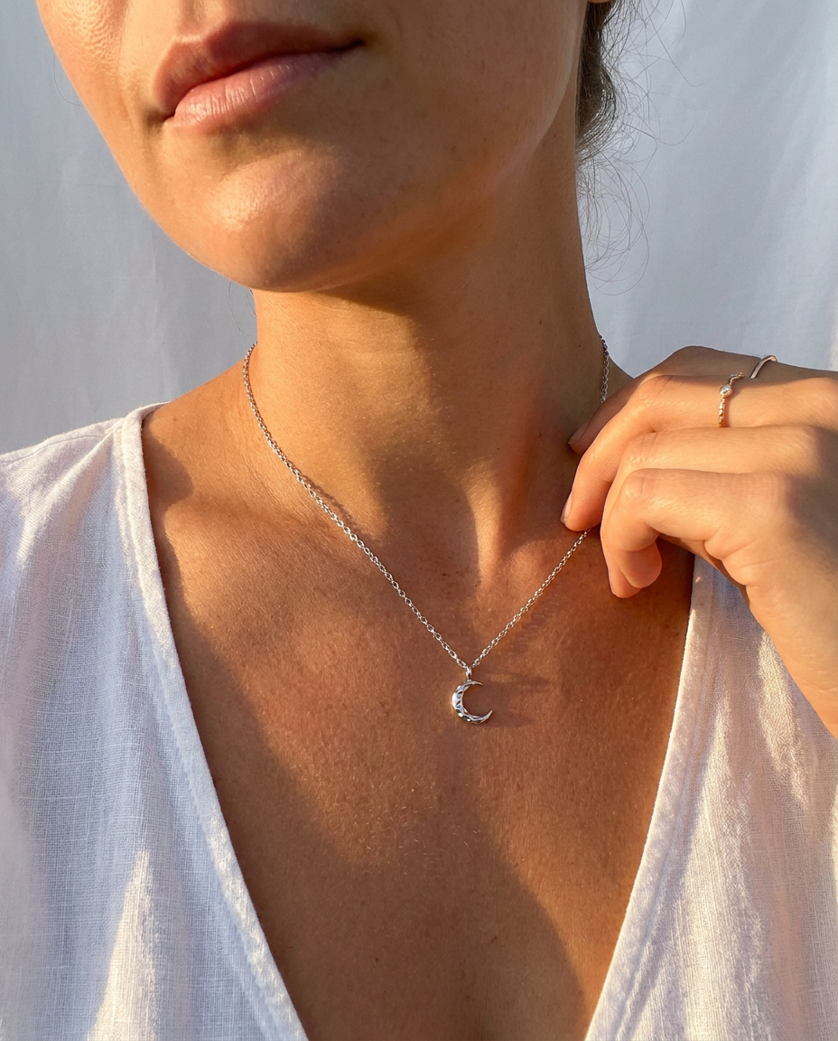 Half Moon Pendant Necklace