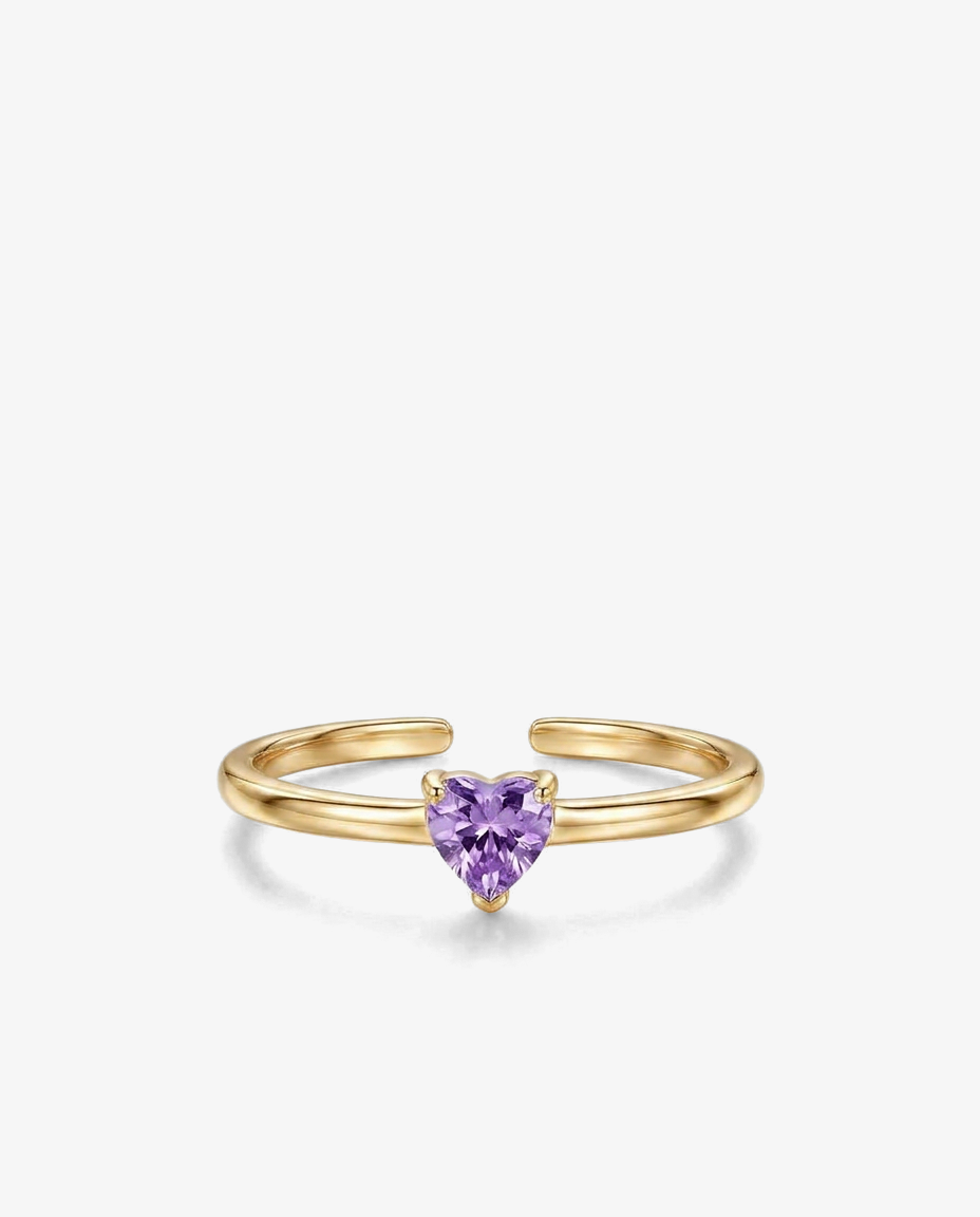 Zircon Heart Ring