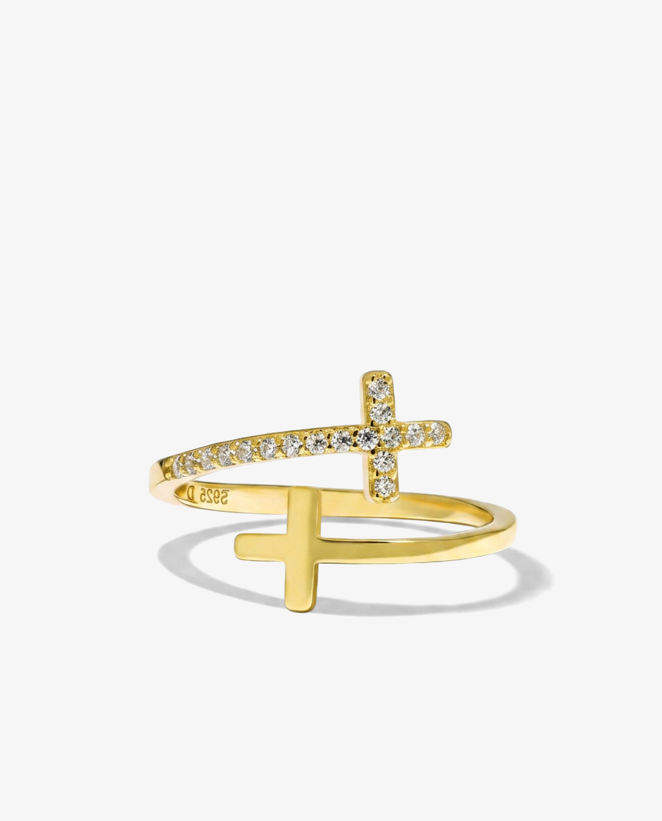 Cross Pavé Ring