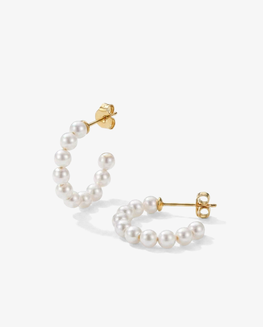 Pearl Bead Hoops