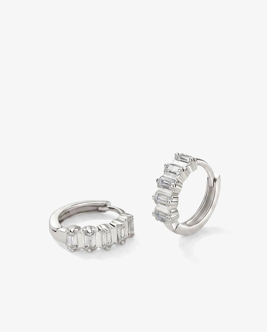 Baguette Hoop Earrings