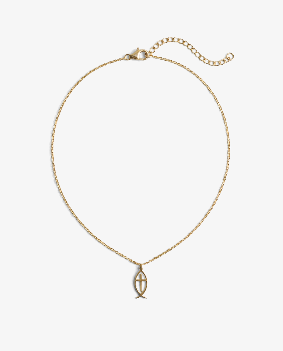 Pesce Cross Necklace