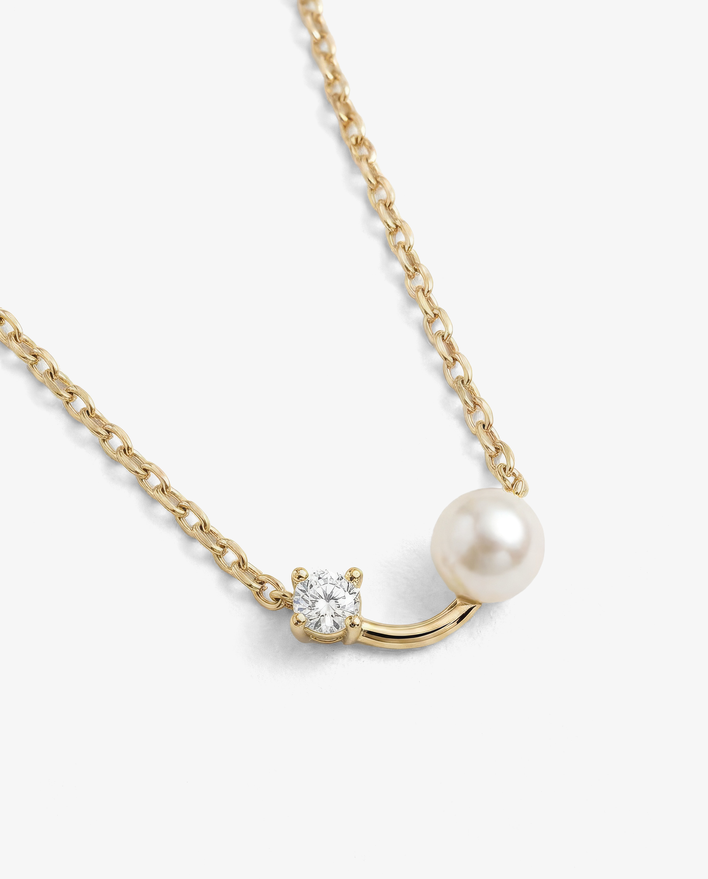 Pearl & Zirconia Accent Necklace