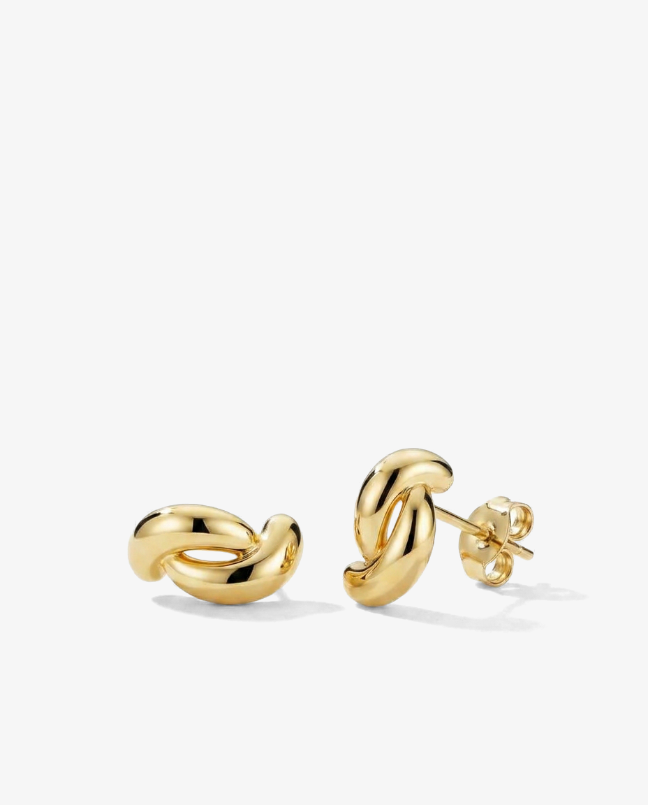Twisted Loop Stud Earrings