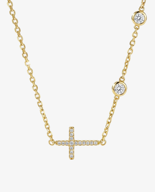Alt Crystal Cross Necklace