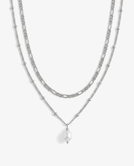 Pearl & Figaro Necklace Set