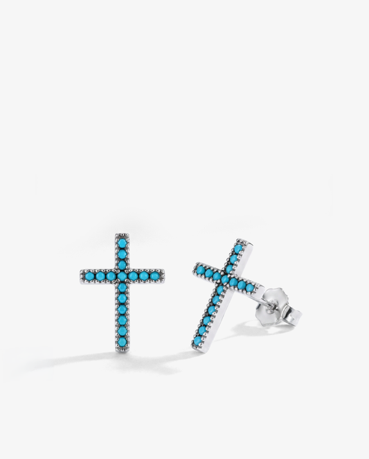 Acqua Cross Studs