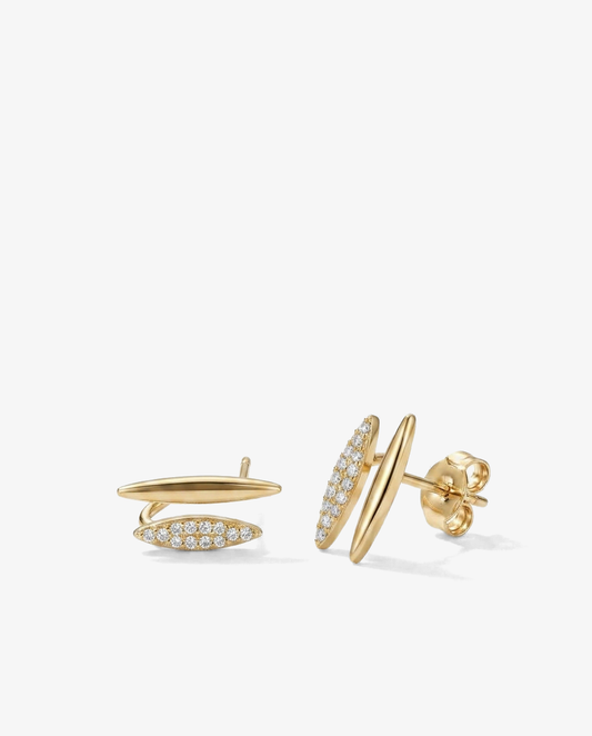 Double Marquise Stud Earrings