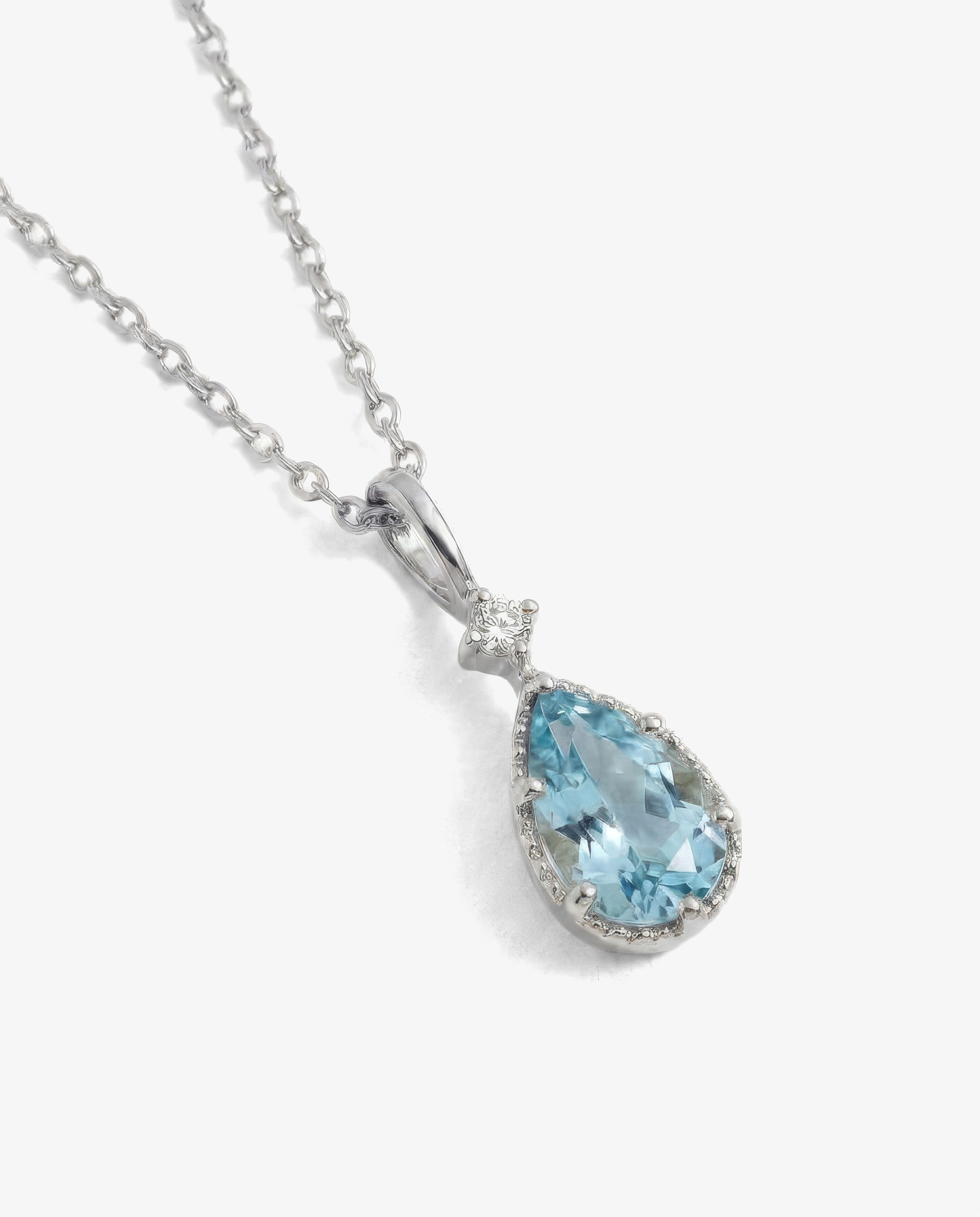 Teardrop Crystal Pendant Necklace