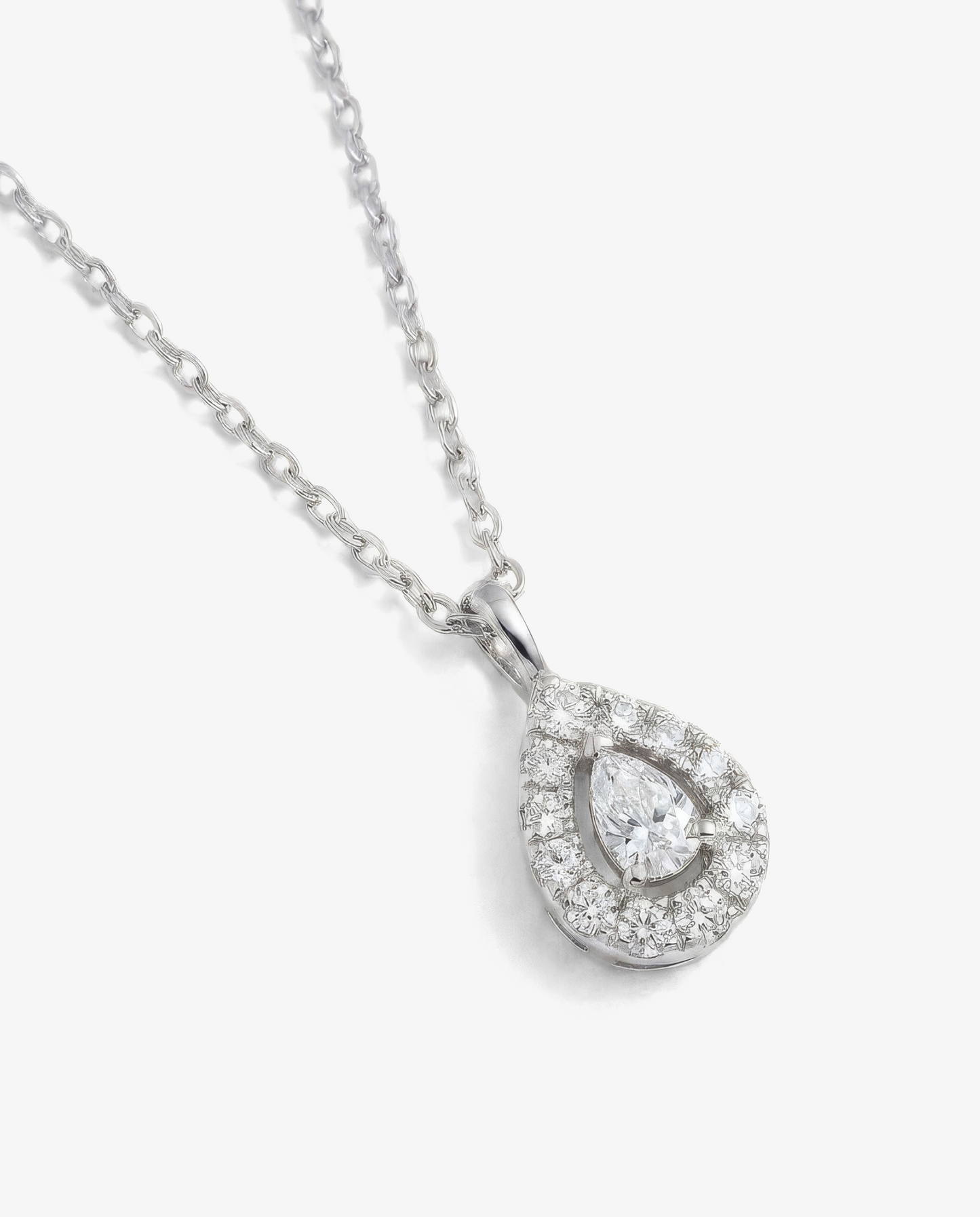 Pavé Waterdrop Pendant Necklace