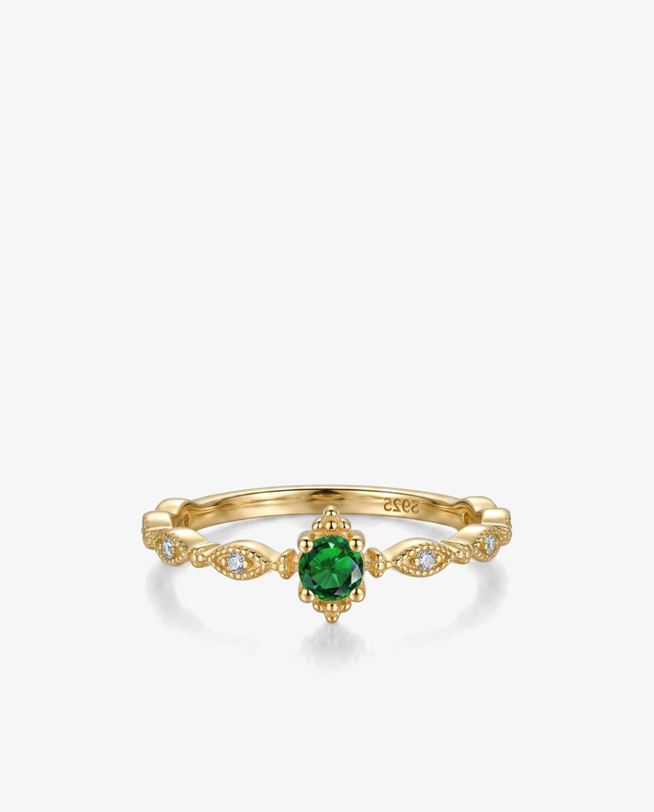 Emerald Crown Ring