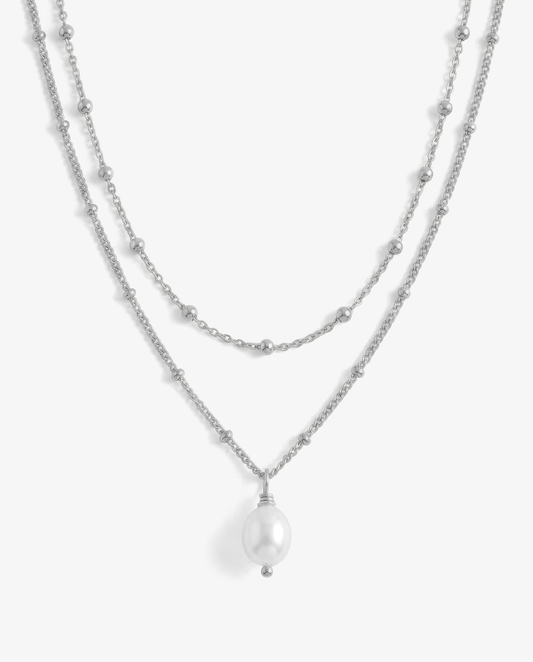 Pearl & Beaded Cable Necklace Set