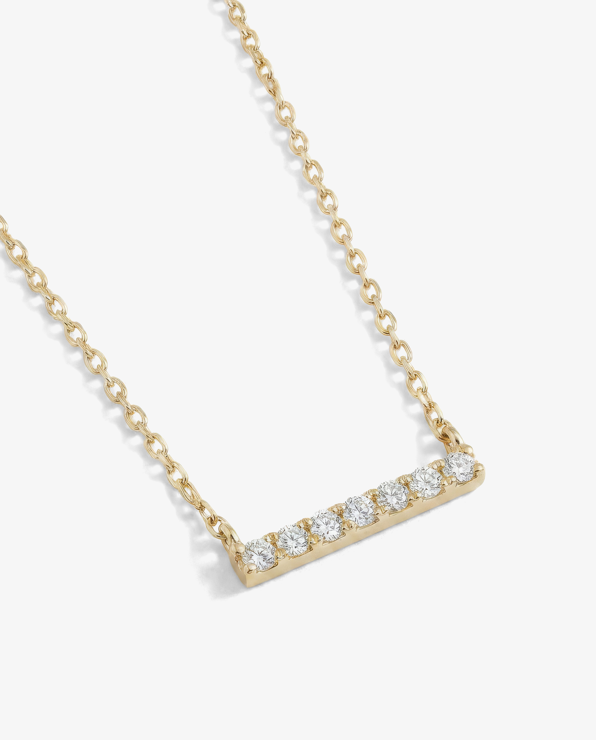 Horizontal Pavé Bar Necklace