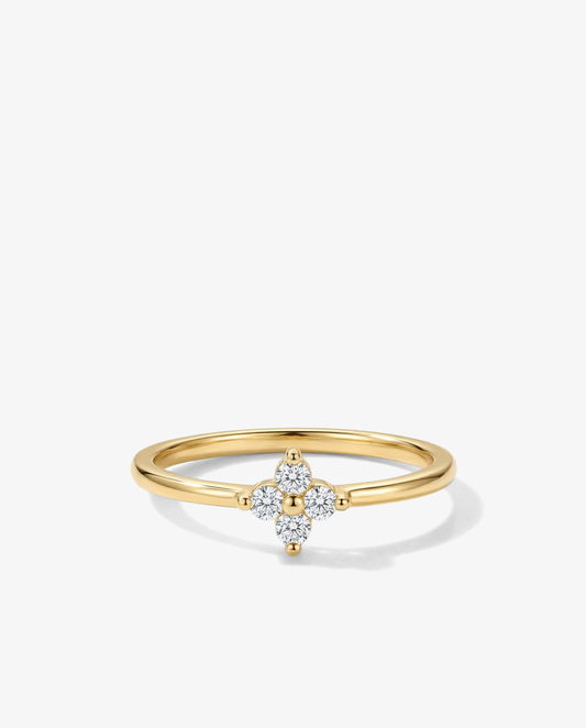 Lucky Clover Zircon Ring