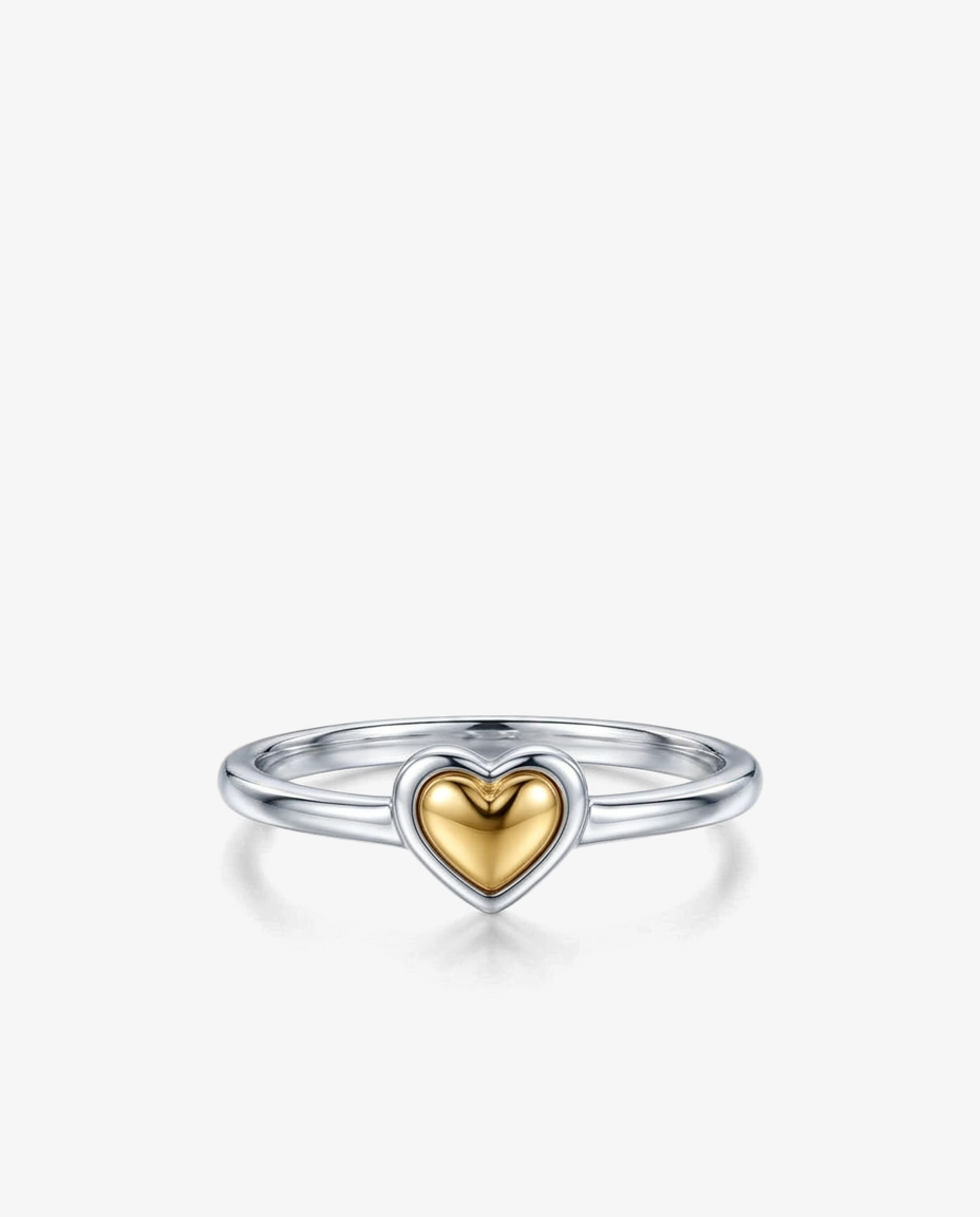 Two-Tone Heart Ring