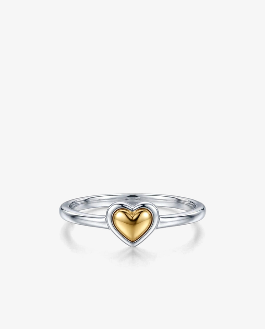 Two-Tone Heart Ring