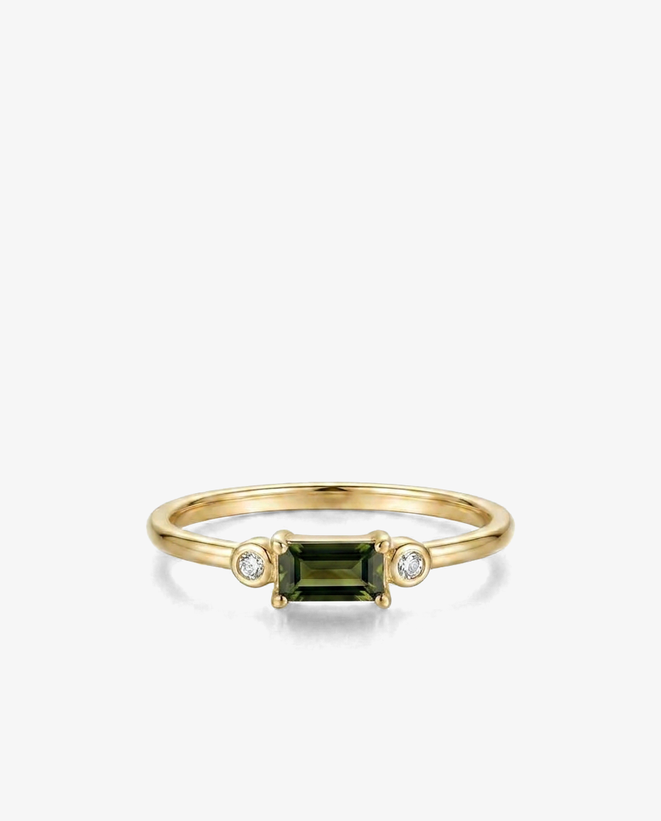 Baguette Gemstone Band Ring