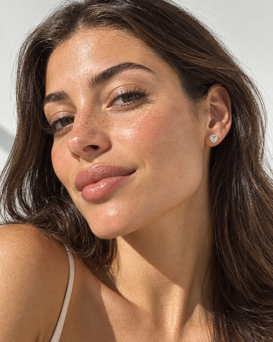 Heart Halo Studs